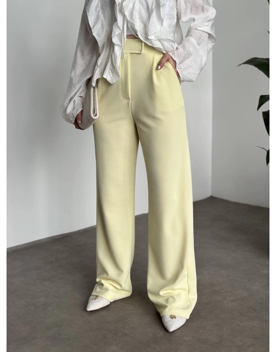 Bol Paça Pantolon - Sarı