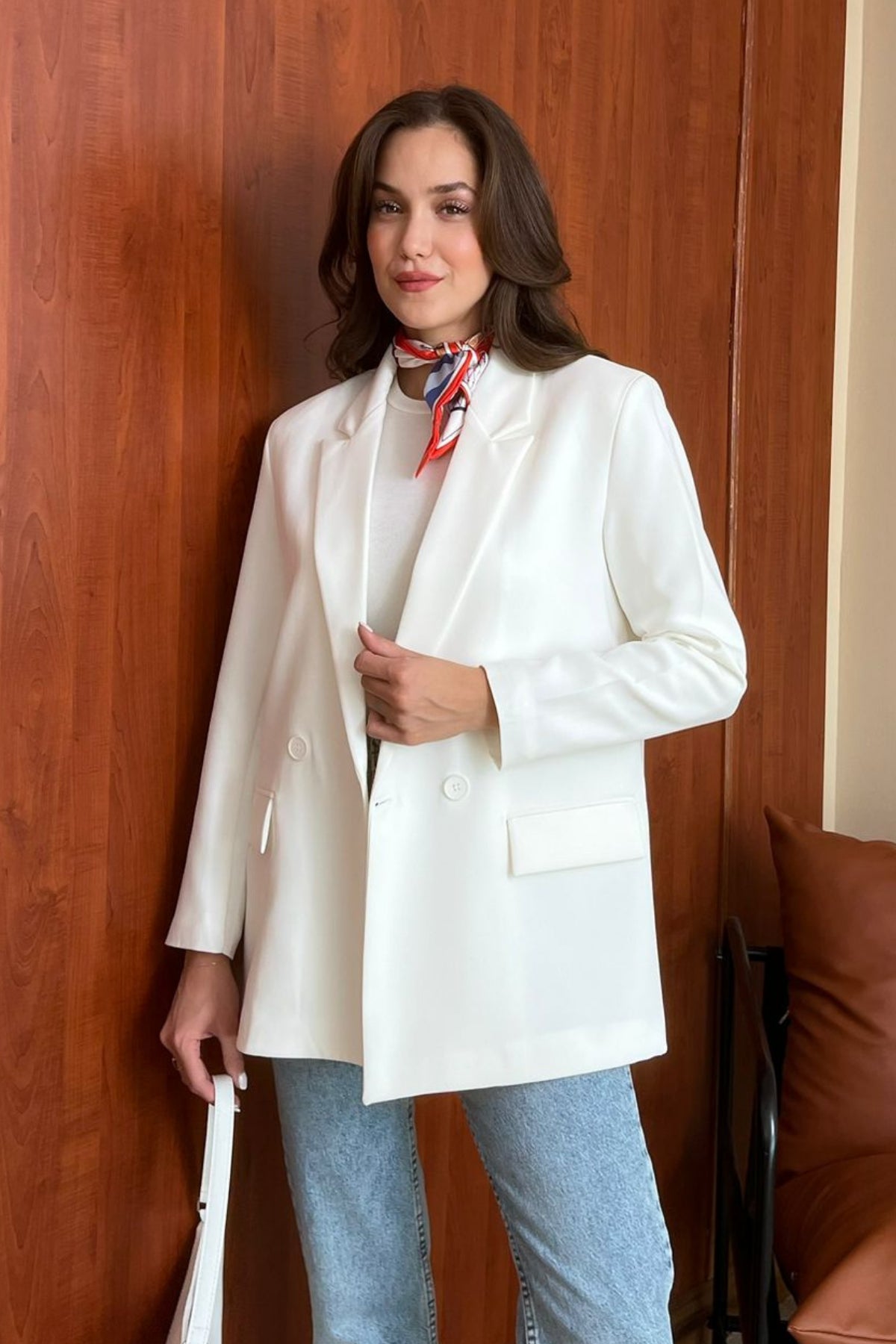 Klasik Ceket - Beyaz