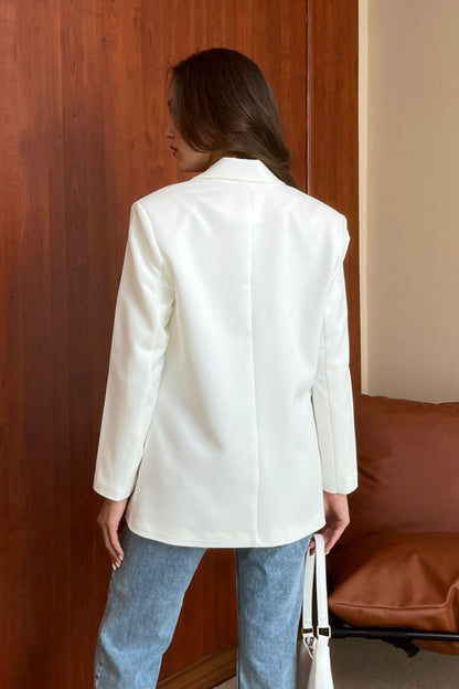 Klasik Ceket - Beyaz