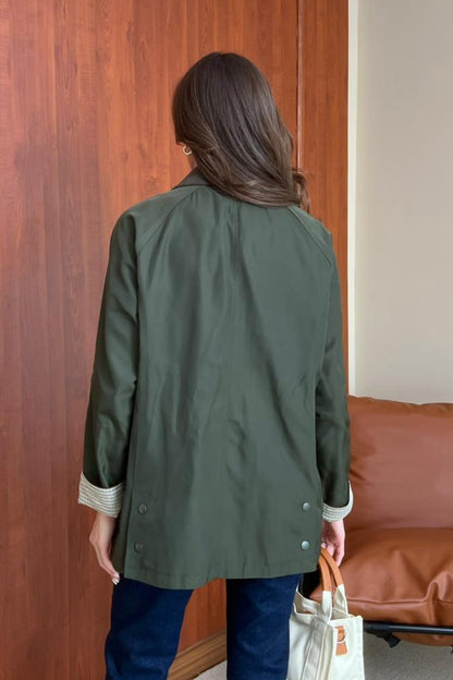 Kot Yakalı Ceket - Haki