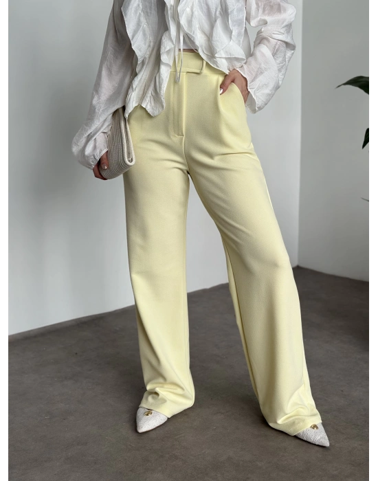 Bol Paça Pantolon - Sarı