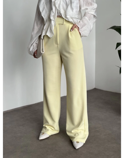 Bol Paça Pantolon - Sarı