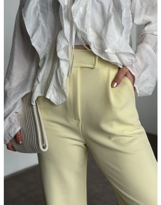 Bol Paça Pantolon - Sarı