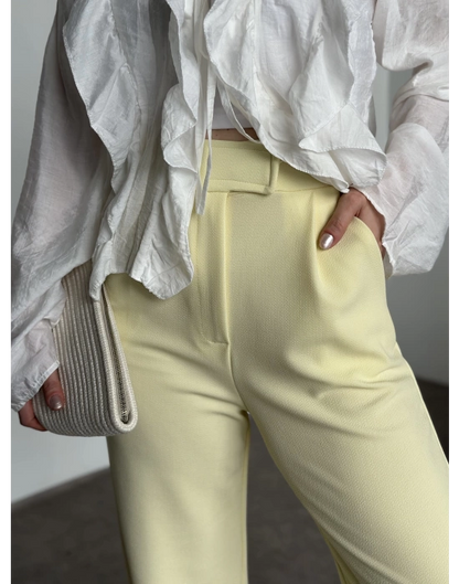 Bol Paça Pantolon - Sarı