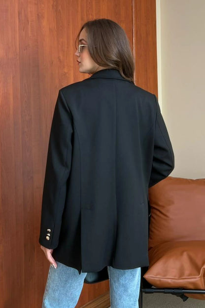Oversize Blazer Ceket - Siyah